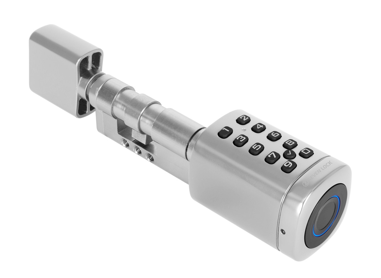 Розумний дверний біометричний замок (циліндр) SEVEN LOCK SL-7773BF silver (40-106 мм)