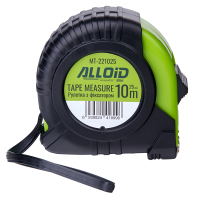 Рулетка Alloid Base, із фіксатором, 10м×25мм (MT-221025)