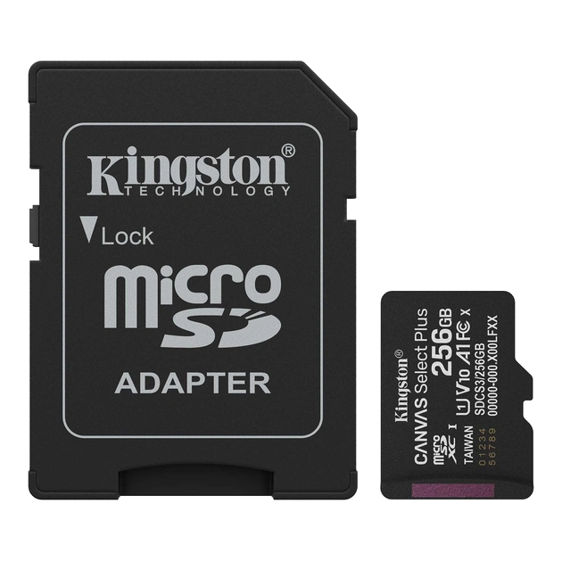 SanDisk Kingston microSD 256GB C10 UHS-I A1 V10 R150MB/s + SD