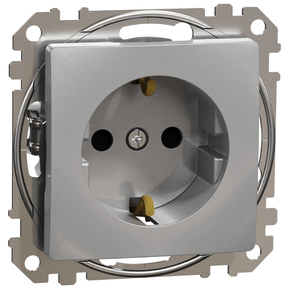 Schneider Electric Sedna Design & Elements SDD113022 з заземленням та шторками