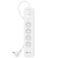 Сетевой фильтр питания Belkin 4хТипE, 16А, USB-A/USB-C 18Вт, 2м (SRB001CA2M)