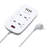 Сетевой фильтр питания ColorWay 4 розетки/4USB White 1.8м (1QC3.0 + 3 AUTO ID) (CW-CHU44QW)