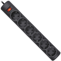 Сетевой фильтр питания Defender 153, 3 m, 6 роз, black (99495)
