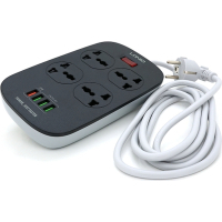 Сетевой фильтр питания LDNIO SC4407, 3 роз+4USB (SC4407)