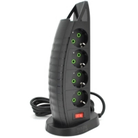 Сетевой фильтр питания Meilepai F14, 8 роз EU, 3USB+Type-C Black (F14-Black)
