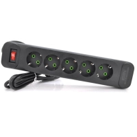 Сетевой фильтр питания Meilepai F25, 5 роз EU Black (F25-Black)