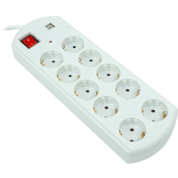 Сетевой фильтр питания PowerPlant 5м, 10 розеток, USB, євро, 100% мідь (YS-N6065/5) (EX610556)