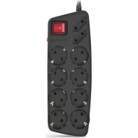 Сетевой фильтр питания REAL-EL REAL-EL RS-10 Protect, 5m, black (EL122300040)