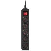Сетевой фильтр питания REAL-EL RS-PROTECT M 10m, black (EL122300037)