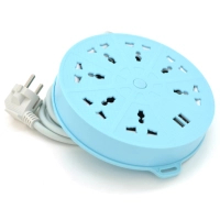 Сетевой фильтр питания Voltronic QiaoLian YT-20, 7 роз, 2 USB, 2м, Blue (QiaoLian YT-20)
