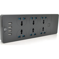 Сетевой фильтр питания Voltronic TВ-Т12, 6роз, 4*USB Black (ТВ-Т12-Black)