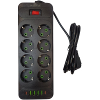 Сетевой фильтр питания XoKo XK-SP-8-4-2-BK