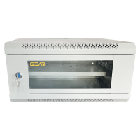 Шафа настінна GEAR 4U 19" 530x400x240 мм, grey (GWMSN-4U-530-400G)