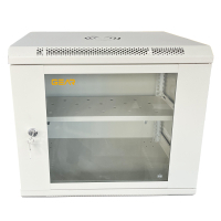 Шафа настінна GEAR 9U 19" 600x450x500 мм, + полка 19", grey (GWMSN-9U-600-450G)