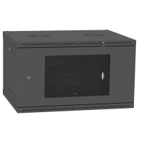 Шкаф настенный Ipcom 4U, 600*350, перфорация, RAL9005 (СН-4U-060х035-ДП-9005)