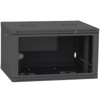 Шкаф настенный Ipcom 6U, 600*450, RAL9005 (СН-6U-060х045-ДС-9005)