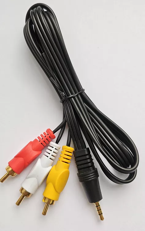 Шнур 3,5 мм 4C - 3 * RCA черный: 1,2 метра