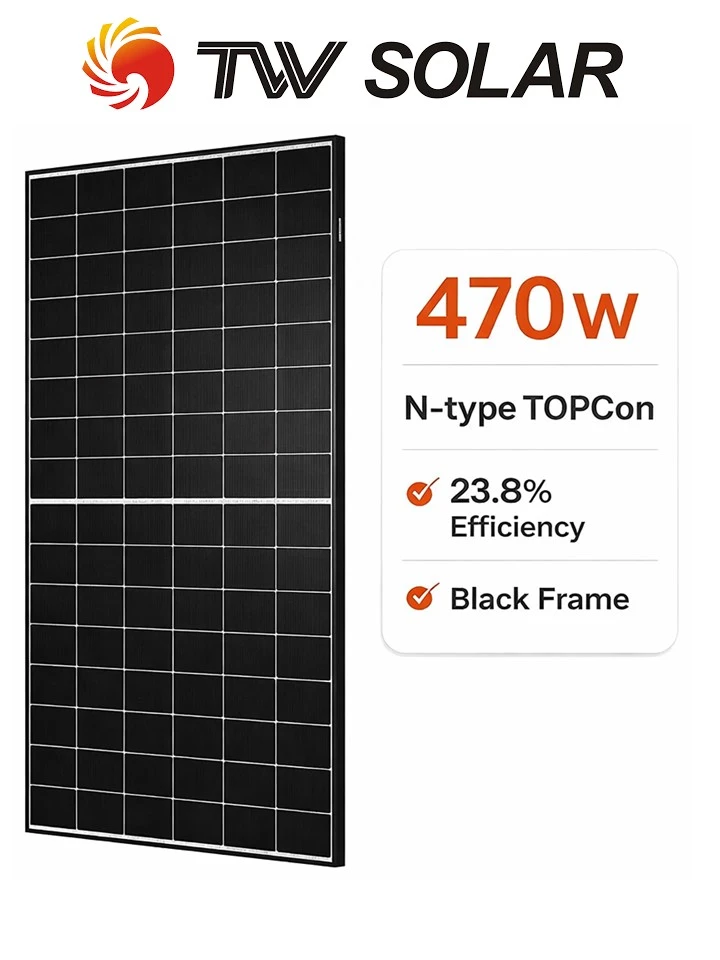 Сонячна панель Tongwei TWMNH-48HW470W (470W | Monofacial | Black Frame)