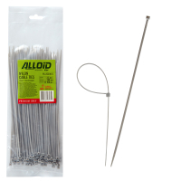Стяжка Alloid 2.5х200мм, пластик, 100шт./уп., серый (PC-25200G)
