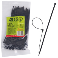 Стяжка Alloid 3.6х150мм, пластик, 100шт./уп., чорний (PC-36150B)