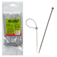 Стяжка Alloid 3.6х150мм, пластик, 100шт./уп., серый (PC-36150G)