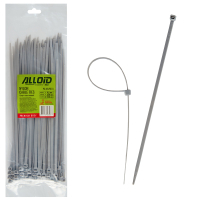 Стяжка Alloid 4.8х250мм, пластик, 100шт./уп., сірий (PC-48250G)
