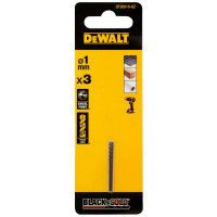 Сверло DeWALT по металлу Black & Gold,HSS-G, 1 х 34 х 12 мм, 3 шт. (DT20510)