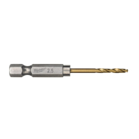 Сверло Milwaukee по металлу RedHEX HSS-G TiN, 2,5 мм (10шт) (4932478175)