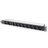 Силовой блок 19" 1U w/PDU 8xC13, 2xC19, 16A, 250V, вилка C20 Digitus (DN-95427)