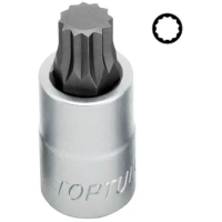 Торцева головка Toptul SPLINE M12 L55мм 1/2" (BCHA1612)