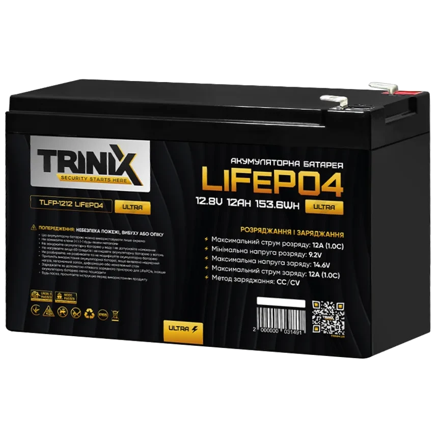 TRINIX TLFP-1212 Ultra 12А•ч 12В
