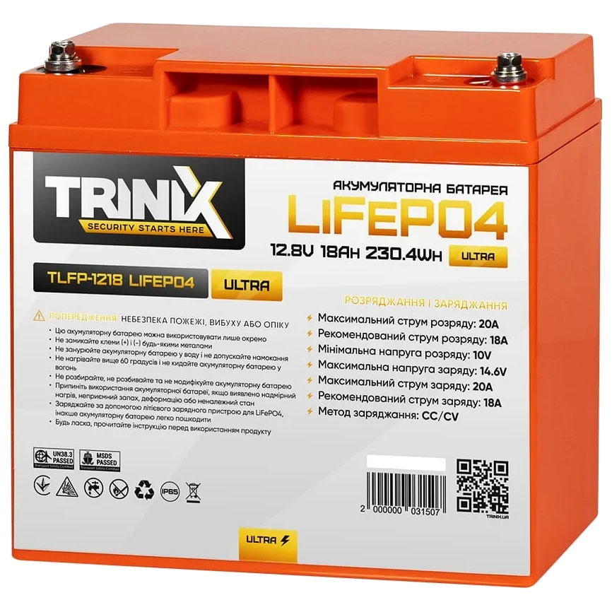 TRINIX TLFP-1218 Ultra 18А•ч 12В