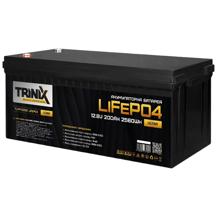 TRINIX TLFP-12200 Ultra 200А•ч 12В
