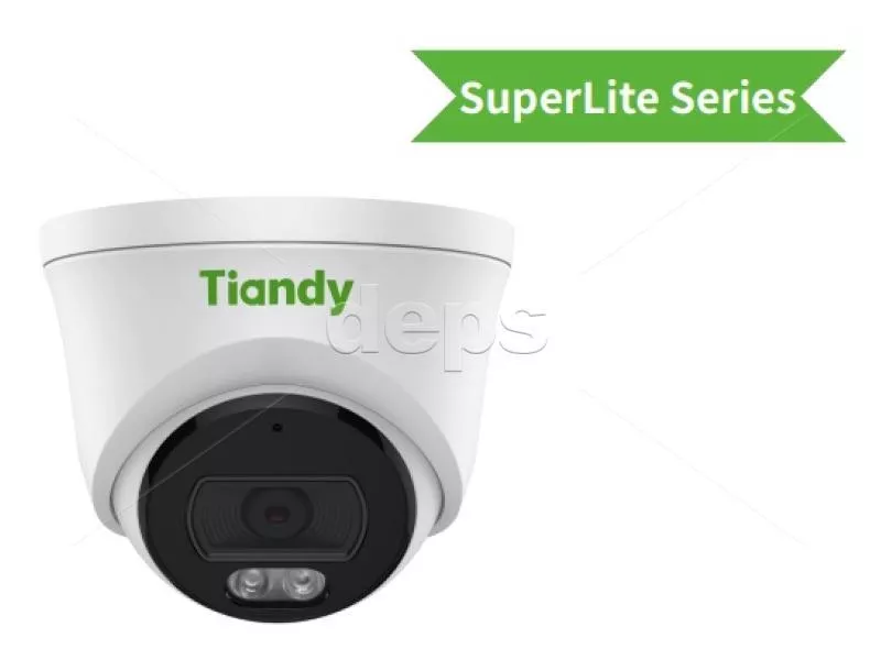 Turret Color Maker IP-камера Tiandy TC-C34XN Spec:I3W/E/Y/2.8mm/V4.2 (4МП ∠100° F=1.6 | TWDR | MIC | Color до 15м / IR до 30м)