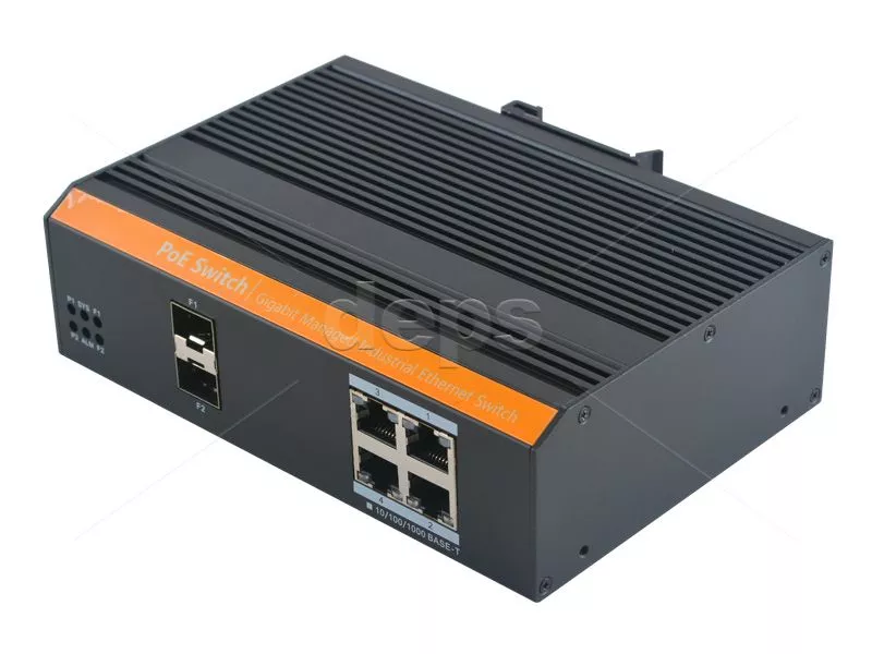 Управляемый промышленный POE коммутатор FoxGate S6104G-S2-I-W POE [GE: 4 x RJ-45 PoE + 2 х SFP]