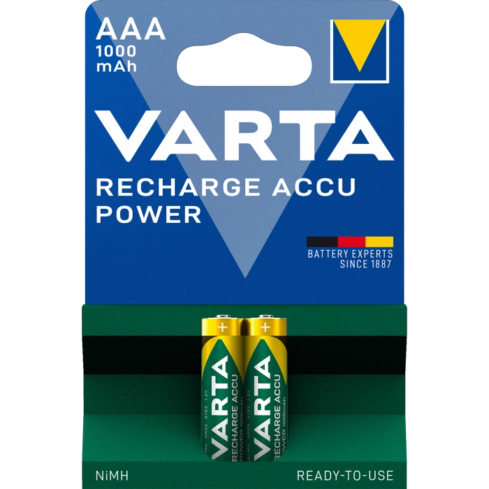 VARTA RECHARGEABLE ACCU 1000mAh BLI 2 NI-MH (READY 2 USE)