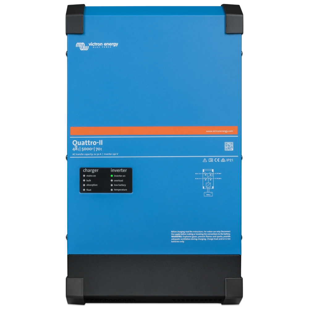 Victron Energy VictronEnergy Quattro-II 48/5000/70-50/50 однофазний чиста синусоїда