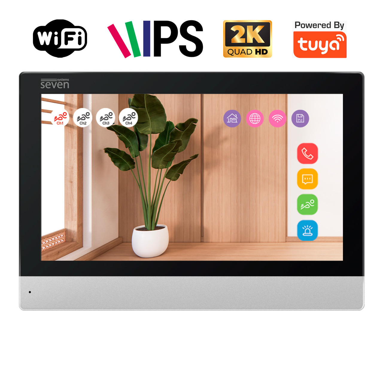 Видеодомофон 7 дюймов с Wi-Fi SEVEN DP-7579-W2K black