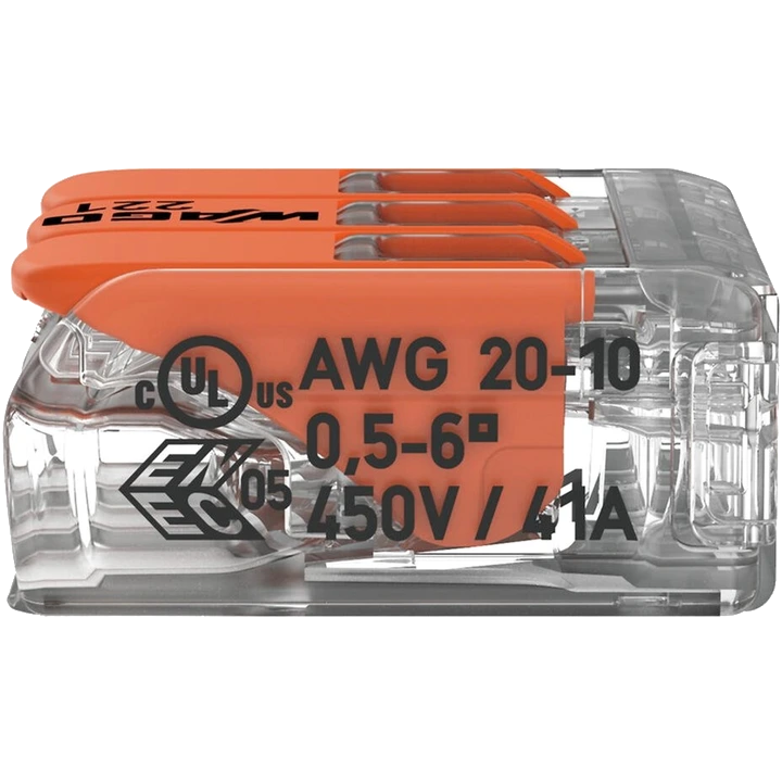 WAGO COMPACT 221-613 3 0,5-6 мм2 (41А)