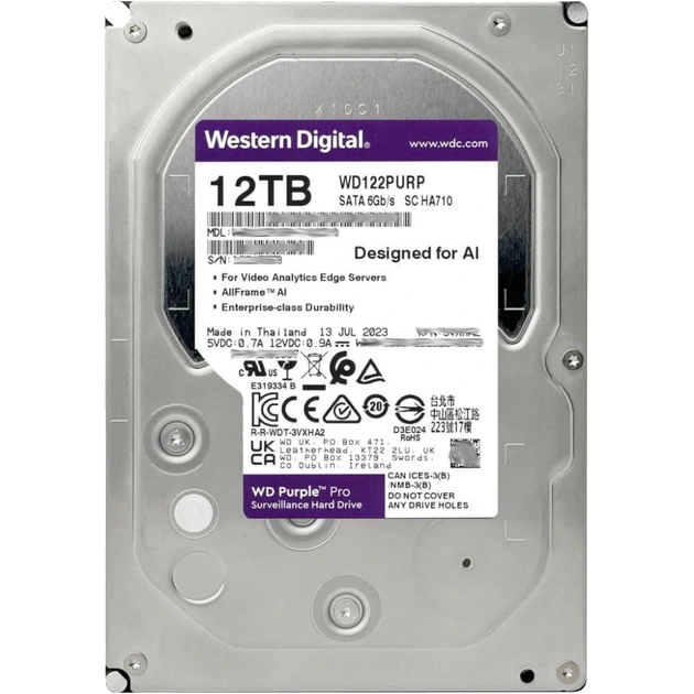 Western Digital WD122PURP 12Тб