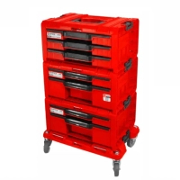 Ящик для інструментів QBRICK SYSTEM набір на платформі, 21", 525*345*885, SYSTEM PRO Drawer Workshop Set 3 Red (Z258353PG003)