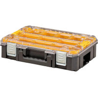 Ящик для инструментов DeWALT TSTAK, прозрачная крышка, 10 чашек, IP54 (DWST82968-1)