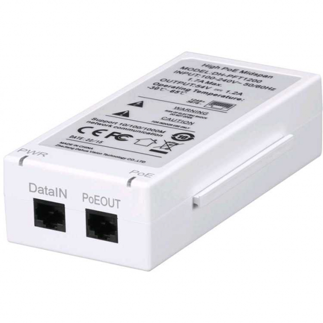 Інжектор High PoE Midspan Dahua DH-PFT1200