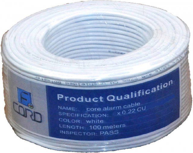 Кабель FCord 6 х 0,22 BC shield (кабель екранований мідний для охоронно-пожежної сигналізації, бухта 100 м)