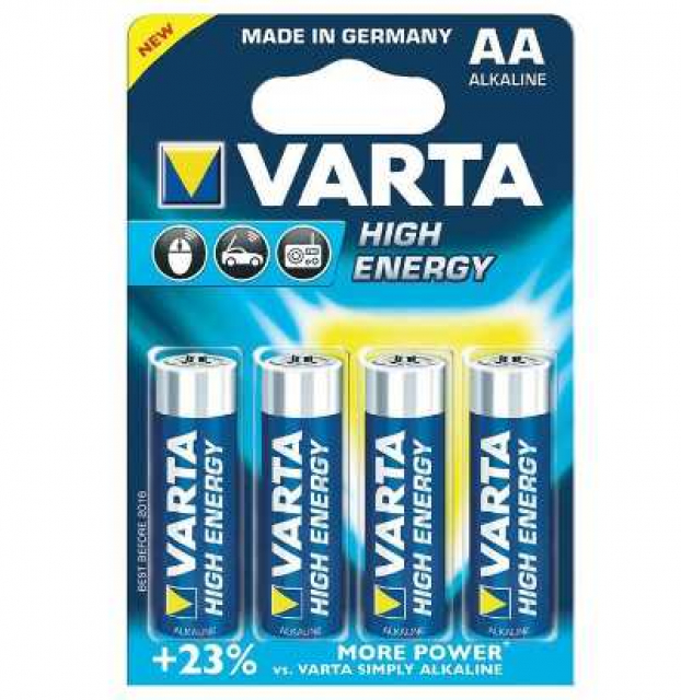 Батарейка VARTA HIGH Energy AA BLI 4 ALKALINE (1 блістер, на блістері 4 шт)