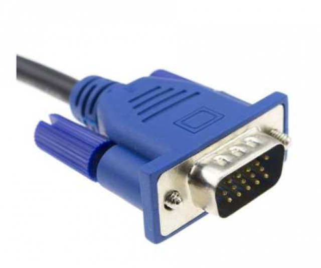 Кабель VGA Cu (0.5 м) круглий перетин