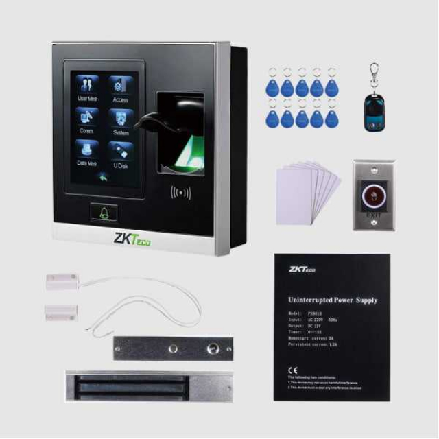 ZKTeco SF400E lock Kit Мережевий пристрій для читання відбитків пальців з елетромагнітним замком LED підсвіткою (комплект)