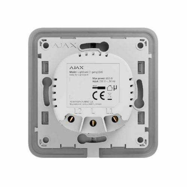 Ajax LightCore (1-gang) [55] (8EU) для LightSwitch Реле одноклавішного вимикача