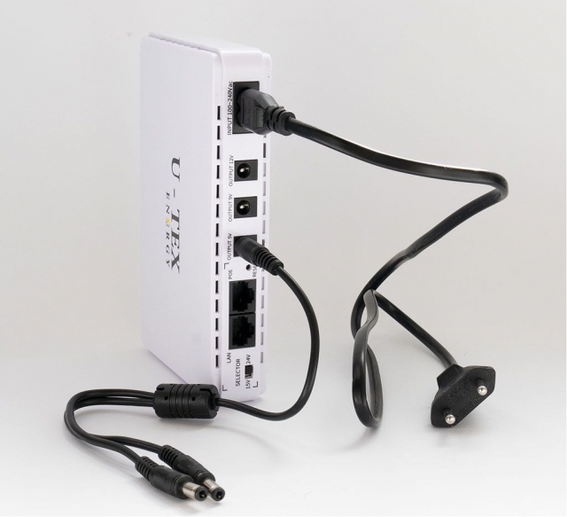 U-tex POE-432E Джерело Безперебійного Живлення для роутера (Вихідна напруга: DC 9В / 12В, POE 15В / 24В, USB DC 5В)