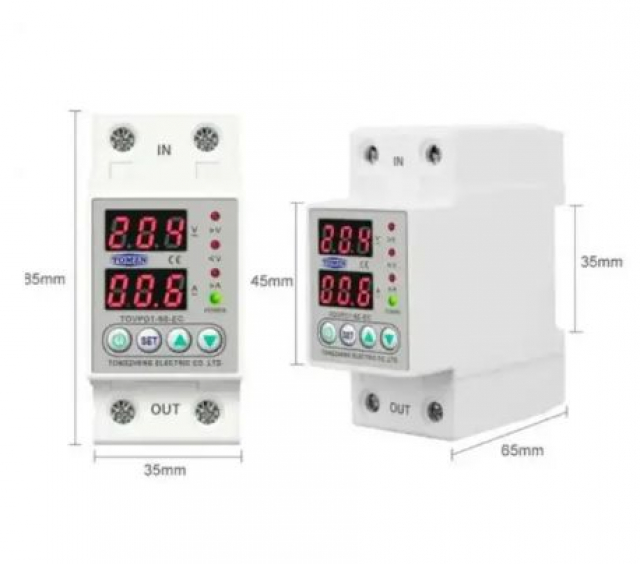 Реле-бар'єр захисту за напругою та струмом TOMZN TOVPD1-60-EC 63А 220В